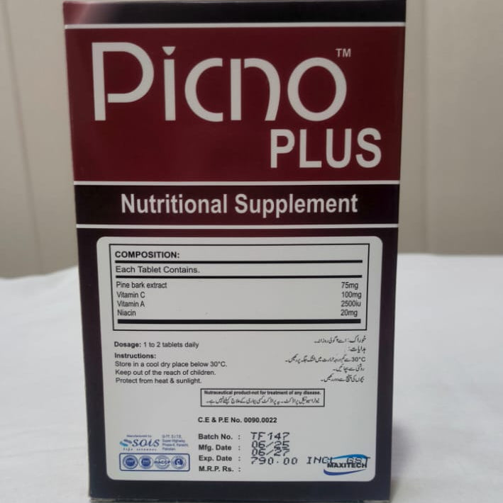Picno Plus Nutritional Supplement (20 Tablets)