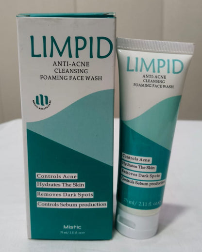 Limpid Anti Acne Cleanser Foaming Face Wash (75 ml)